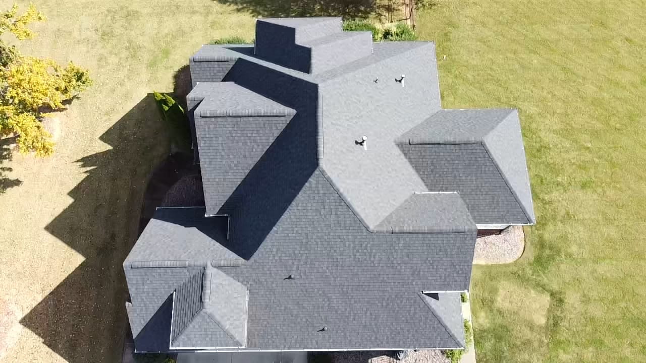 Majestic shingle roof project, aerial view 6