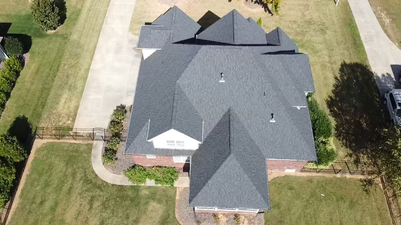 Majestic shingle roof project, aerial view 8