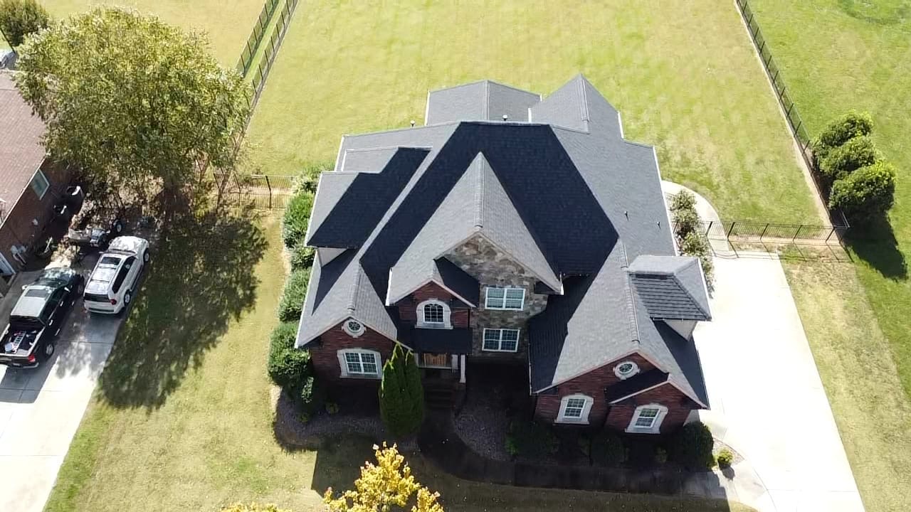 Majestic shingle roof project, aerial view 9