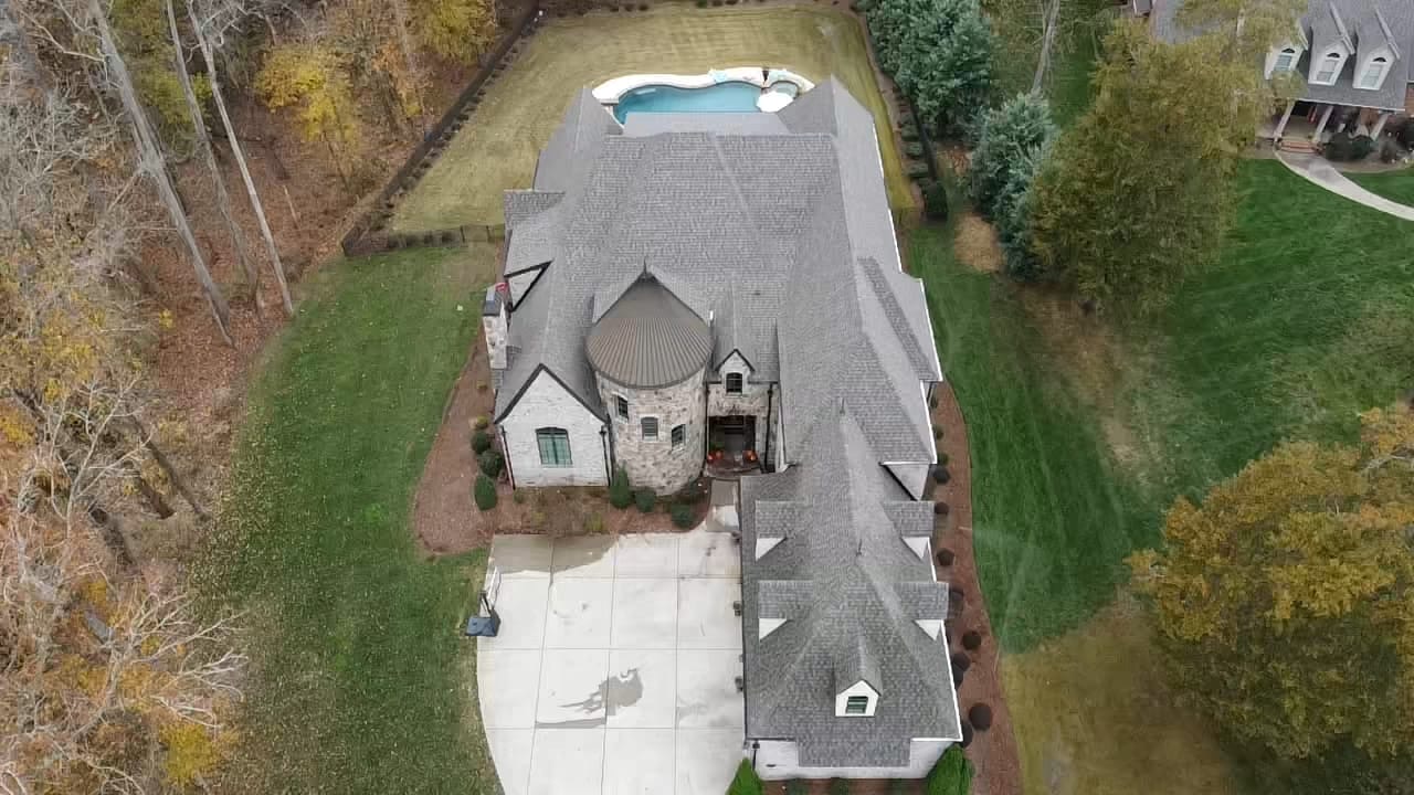 Majestic shingle roof project, aerial view 12